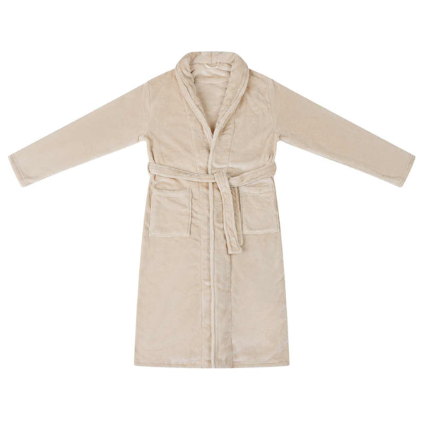 vidaXL Bathrobe without Hood Beige XL Flannel