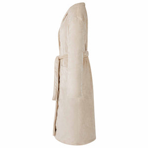 vidaXL Bathrobe without Hood Beige XL Flannel