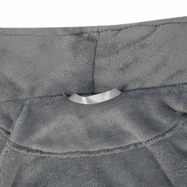Dunkelgrauer Flanell Bademantel M