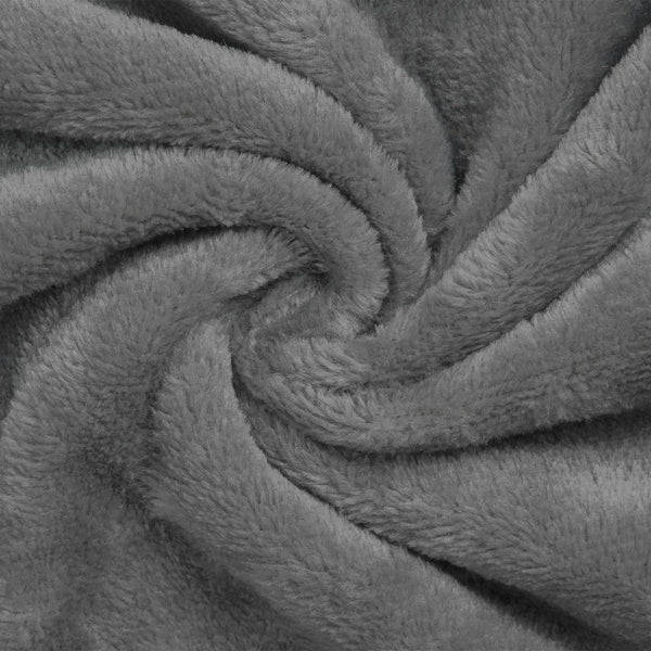 Dunkelgrauer Flanell Bademantel XL