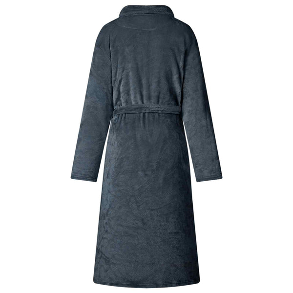 Marineblauer Flanell Bademantel M