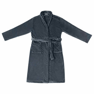 Marineblauer Flanell Bademantel M