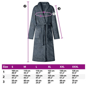 Marineblauer Flanell Bademantel M