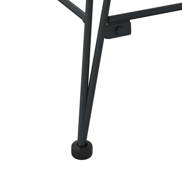 vidaXL Bar Stools 2 pcs Black 44.5 x 53 x 111 cm Rattan and Iron