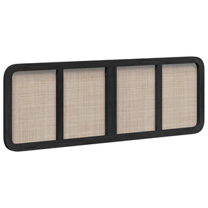 vidaXL Headboard Black 160 x 55 x 3 cm Rattan