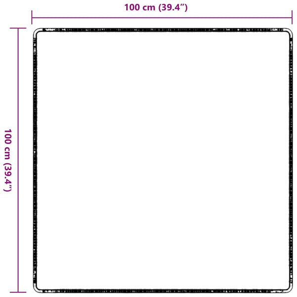 vidaXL Runner Rug Dark Gray 100 x 100 cm 100% Polypropylene