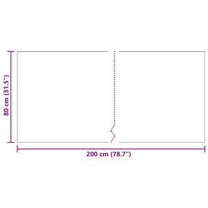 vidaXL Runner Rug Gray 80 x 200 cm Fabric