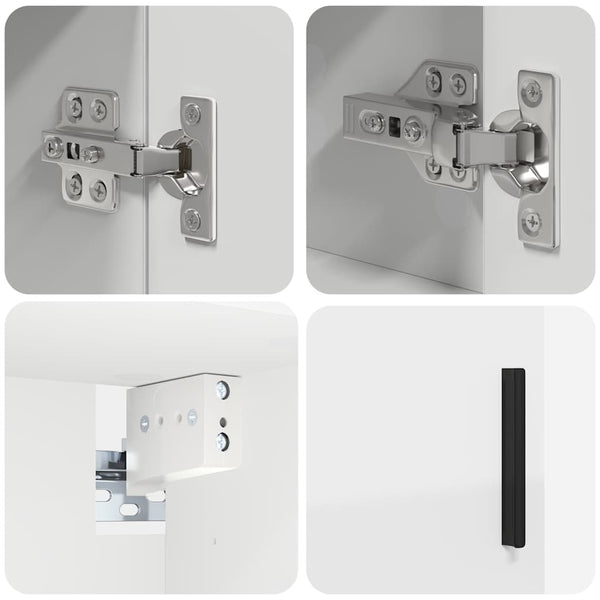 Weißes Badezimmermöbel-Set mit Tür