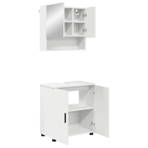 Weißes Badezimmermöbel-Set mit Tür