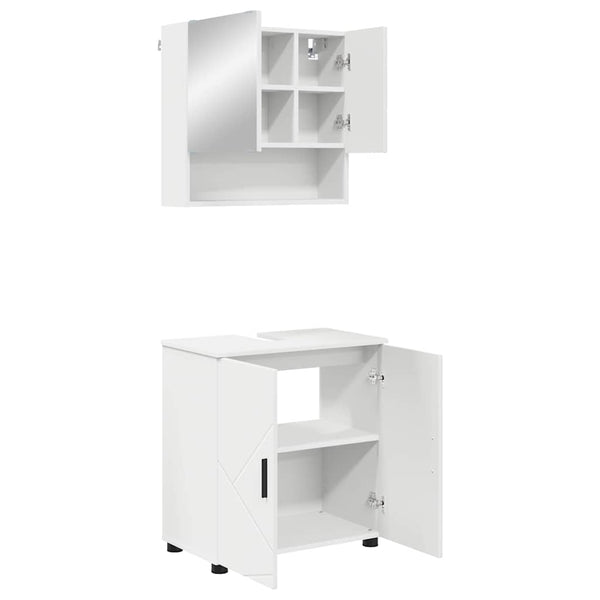 Weißes Badezimmermöbel-Set mit Tür