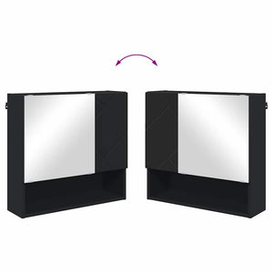Schwarzes Badezimmermöbel-Set, 2-teilig