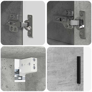 Badezimmermöbel Set Beton Grau 2-teilig