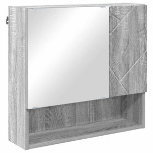 vidaXL Bathroom Furniture Set 2 pcs Sonoma Grey Engineered Wood & Metal