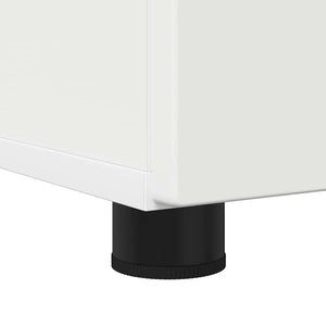 vidaXL Bathroom Furniture Set with Door 3 pcs White Engineered Wood & Metal