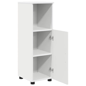 vidaXL Bathroom Furniture Set with Door 3 pcs White Engineered Wood & Metal
