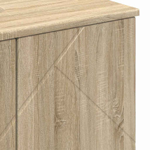 vidaXL 3-Piece Bathroom Furniture Set Sonoma Oak Engineered Wood & Metal