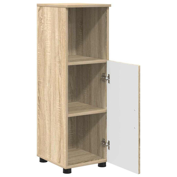 vidaXL 3-Piece Bathroom Furniture Set Sonoma Oak Engineered Wood & Metal