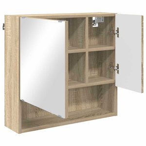 vidaXL 3-Piece Bathroom Furniture Set Sonoma Oak Engineered Wood & Metal