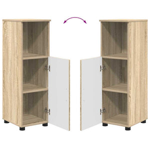 vidaXL 3-Piece Bathroom Furniture Set Sonoma Oak Engineered Wood & Metal