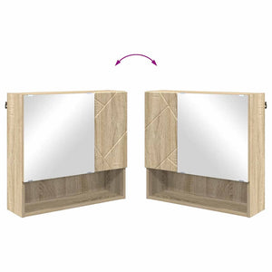 vidaXL 3-Piece Bathroom Furniture Set Sonoma Oak Engineered Wood & Metal