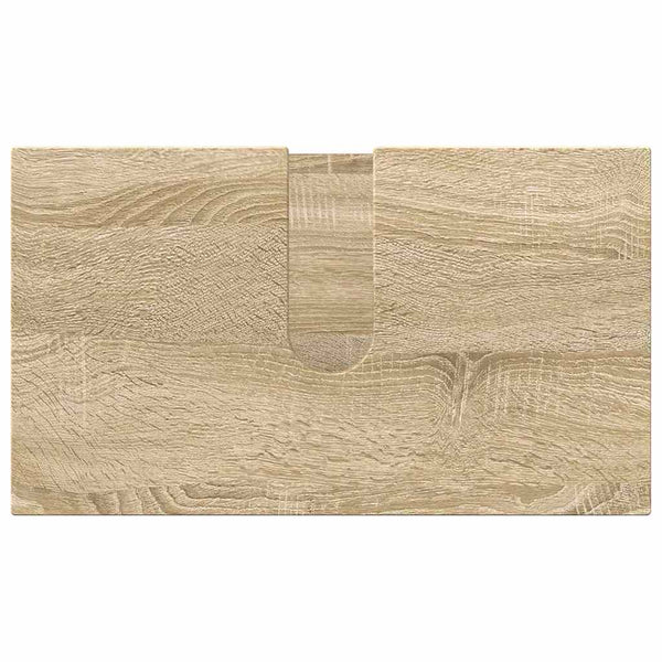 vidaXL 3-Piece Bathroom Furniture Set Sonoma Oak Engineered Wood & Metal