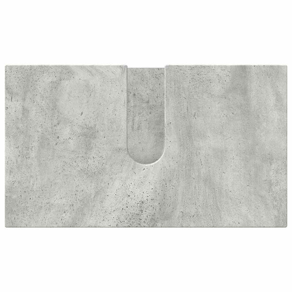 vidaXL Bathroom Furniture Set Wall-Mounted 3 pcs Concrete Grey Engineered Wood