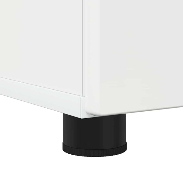 vidaXL Bathroom Furniture Set 3 pcs High Gloss White Engineered Wood & Metal