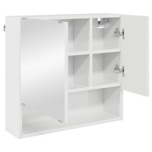 vidaXL Bathroom Furniture Set 3 pcs High Gloss White Engineered Wood & Metal