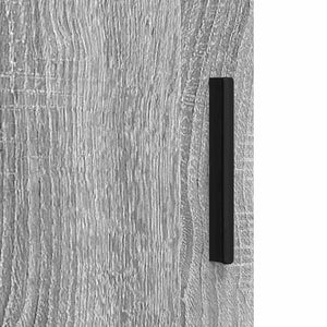 vidaXL Bathroom Furniture Set 3 pcs Sonoma Grey Engineered Wood & Metal