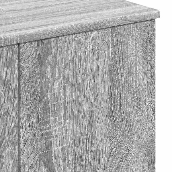 vidaXL Bathroom Furniture Set 3 pcs Sonoma Grey Engineered Wood & Metal