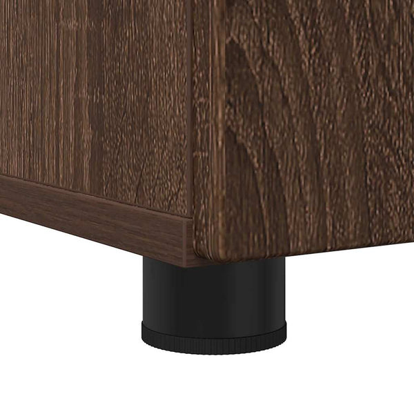 vidaXL Wall-Mounted Bathroom Furniture Set 3 pcs Brown Oak Look