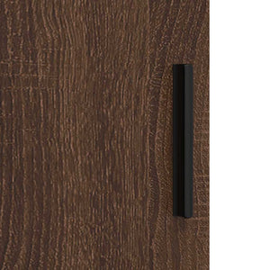 vidaXL Wall-Mounted Bathroom Furniture Set 3 pcs Brown Oak Look