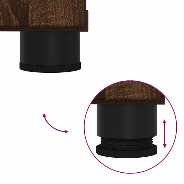 vidaXL Wall-Mounted Bathroom Furniture Set 3 pcs Brown Oak Look