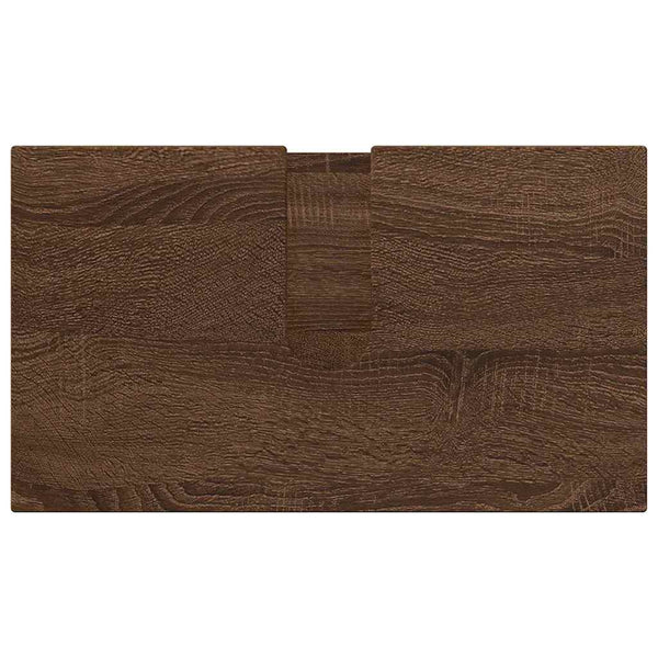 vidaXL Wall-Mounted Bathroom Furniture Set 3 pcs Brown Oak Look