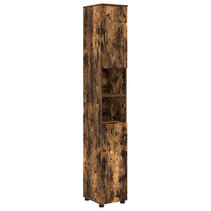 vidaXL Wall-Mounted Bathroom Furniture Set 4 Pieces Smoked Oak