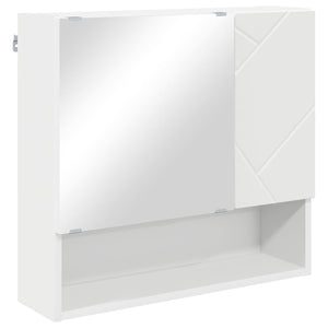 vidaXL Bathroom Furniture Set with Door 5 pcs White Engineered Wood & Metal