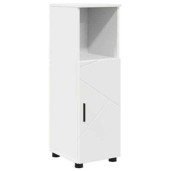 vidaXL Bathroom Furniture Set with Door 5 pcs White Engineered Wood & Metal