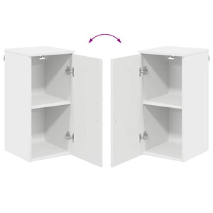 vidaXL Bathroom Furniture Set with Door 5 pcs White Engineered Wood & Metal