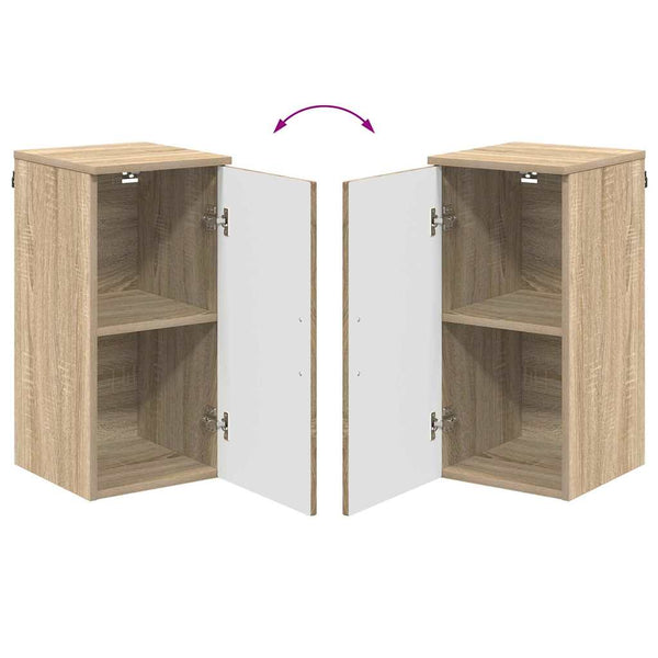 vidaXL Bathroom Furniture Set 5 pcs Sonoma Oak Engineered Wood & Metal