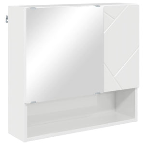 vidaXL Bathroom Furniture Set 5 pcs High Gloss White Engineered Wood & Metal