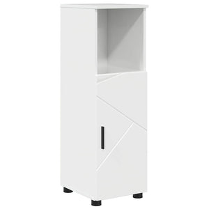 vidaXL Bathroom Furniture Set 5 pcs High Gloss White Engineered Wood & Metal
