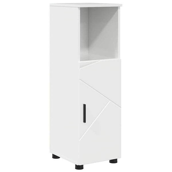 vidaXL Bathroom Furniture Set 5 pcs High Gloss White Engineered Wood & Metal