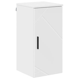 vidaXL Bathroom Furniture Set 5 pcs High Gloss White Engineered Wood & Metal