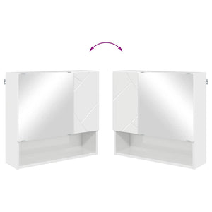 vidaXL Bathroom Furniture Set 5 pcs High Gloss White Engineered Wood & Metal