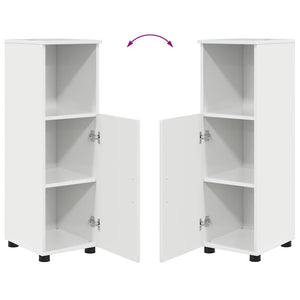vidaXL Bathroom Furniture Set 5 pcs High Gloss White Engineered Wood & Metal