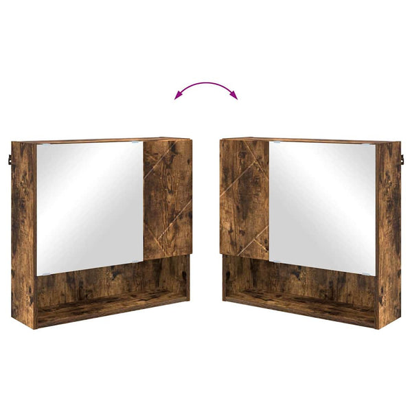 vidaXL Wall-Mounted Bathroom Furniture Set 5 pcs Smoked Oak