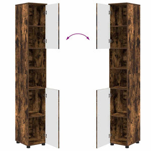 vidaXL Wall-Mounted Bathroom Furniture Set 5 pcs Smoked Oak