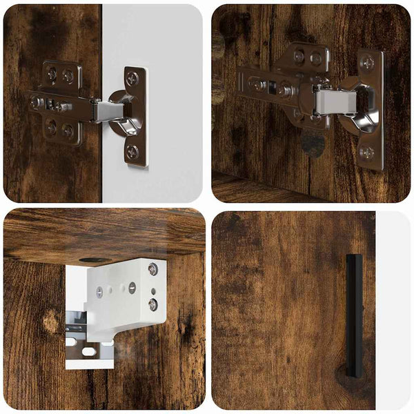 vidaXL Bathroom Furniture Set with Drawers 5 pcs Smoked Oak