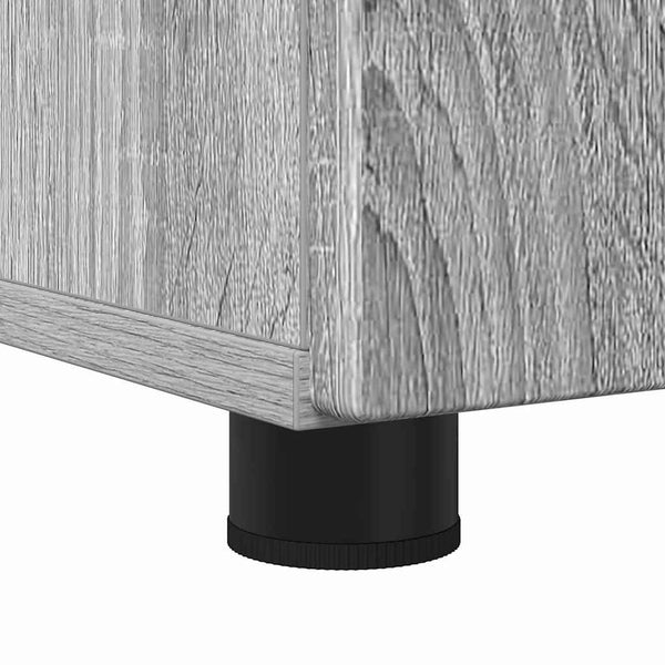 vidaXL Bathroom Furniture Set 3 pcs Sonoma Grey Plywood and Metal