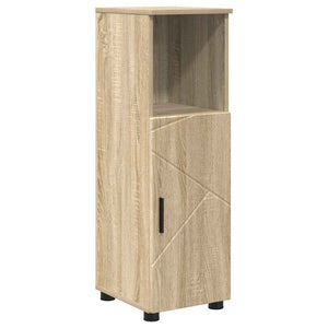 vidaXL Bathroom Furniture Set 4 pcs Sonoma Oak Plywood and Metal